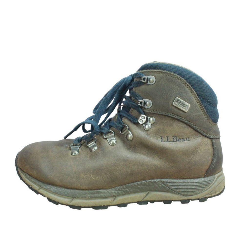 LL Bean Alpine Hiking Boots Leather Brown Size 7.5 M